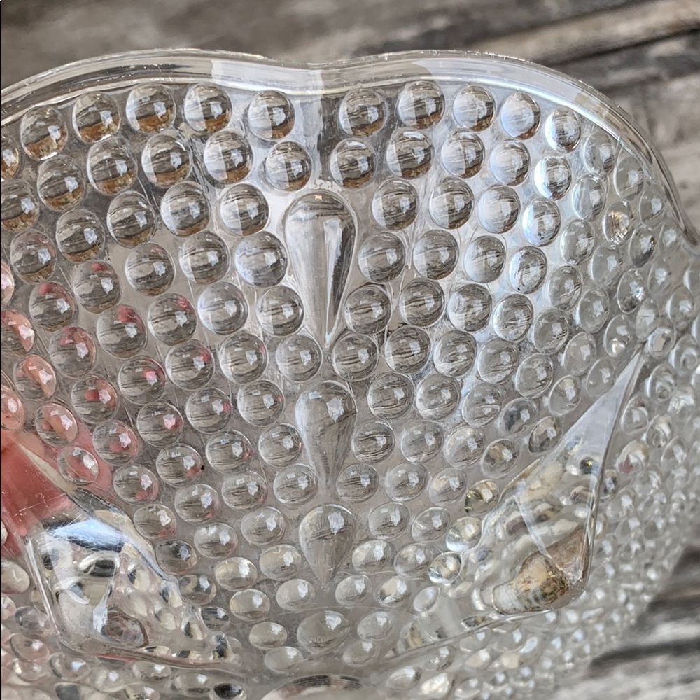 Vintage Hazel Atlas Teardrop Glass Hobnail Bowl - Picture 7 of 9